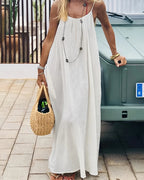 ☀️Women's Solid Color Backless Cami Dress