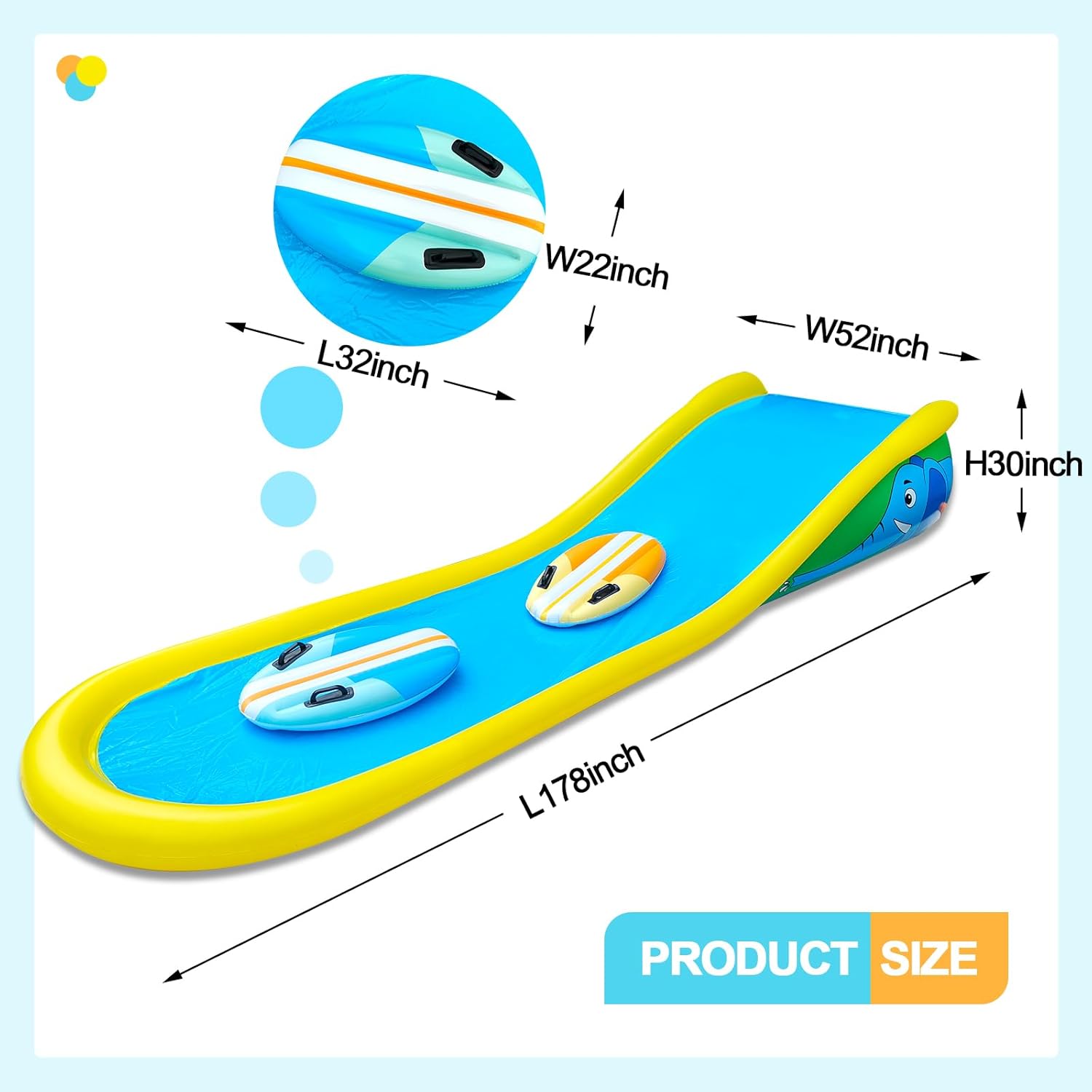 ☀️Children's Inflatable Slide💦with Water Sprinkler