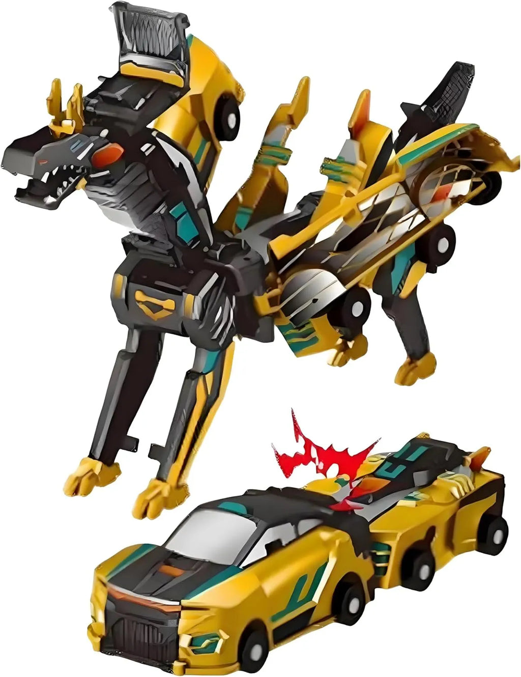🎉Last Day 80% OFF⏰️Transforming Dinosaur Toys, 2 in 1 Magnetic Cars Collision Transform into Dino Toys