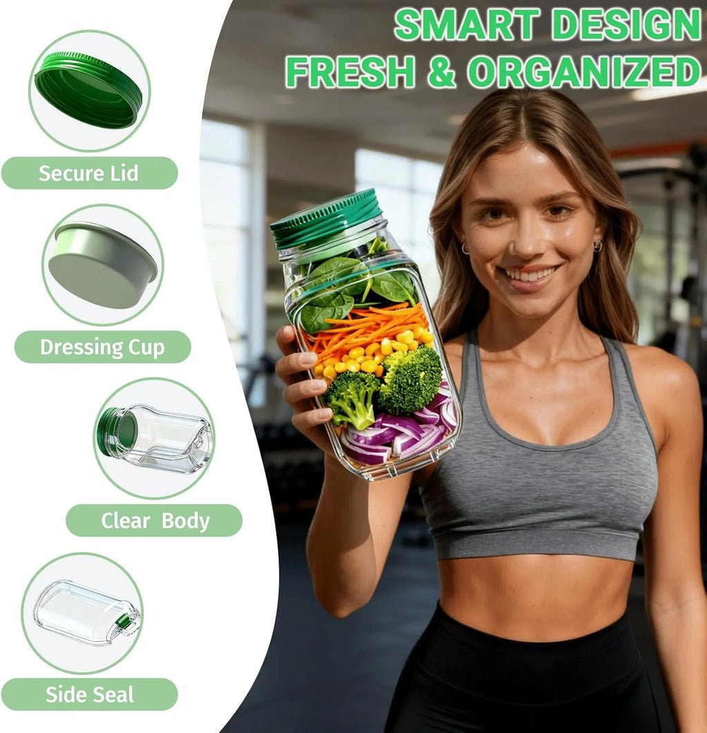 🎉Last Day Final Sale⏰️Salad Pod Mason Jar Side Open