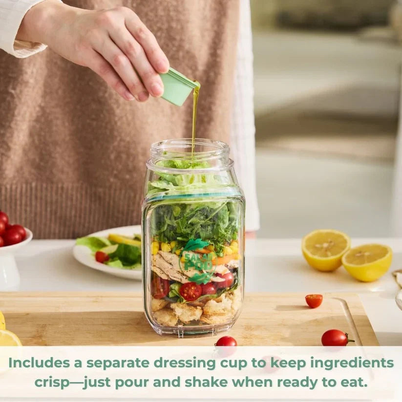 🎉Last Day Final Sale⏰️Salad Pod Mason Jar Side Open